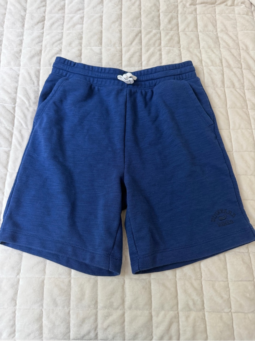 Vineyard Vines Boys Royal Blue Sweatpants Material Shorts with Drawstring